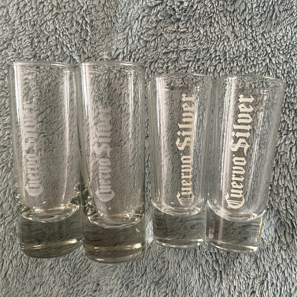 Jose Cuervo Silver Tequila Shot Glasses - Set of 4